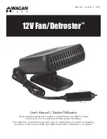 Wagan 12V Fan/Defroster User Manual preview