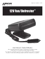 Wagan 12V Fan/Defroster User Manual предпросмотр