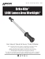 Wagan Brite-Nite 1,000 Lumen Area Worklight User Manual предпросмотр