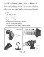 Preview for 2 page of Wagan Brite-Nite 1,000 Lumen Area Worklight User Manual