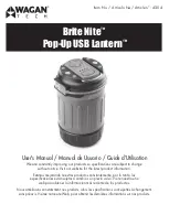 Preview for 1 page of Wagan Brite Nite Pop-Up USB Lantern User Manual