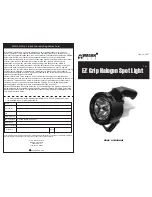 Предварительный просмотр 1 страницы Wagan EZ Grip Halogen Spot Light 2057 User Manual