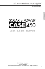 Предварительный просмотр 3 страницы Wagan SOLAR e POWER CASE 450 User Manual