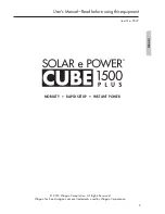 Preview for 3 page of Wagan Solar e Power Cube 1500 Plus User Manual