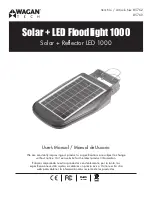Wagan Solar + LED Floodlight 1000 User Manual preview