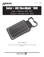 Wagan Solar + LED Floodlight 800 User Manual preview