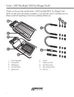 Предварительный просмотр 2 страницы Wagan Solar + LED Floodlight 800 User Manual