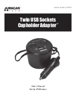 Preview for 1 page of Wagan Twin USB Sockets Cupholder Adapter User Manual