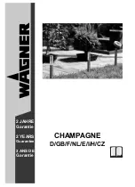 WAGNER CHAMPAGNE Operating Instructions Manual preview