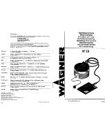 WAGNER W 20 Operating Instructions Manual preview