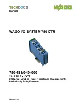 WAGO 2AI RTD Ex i XTR Manual preview