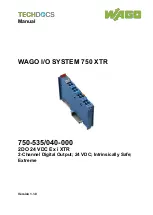 WAGO 2DO 24 VDC Ex i XTR Manual preview