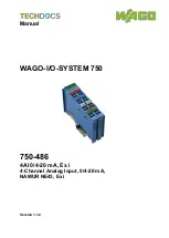 WAGO 750-486 Manual preview