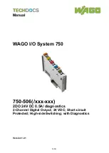 WAGO 750-506 Series Manual preview