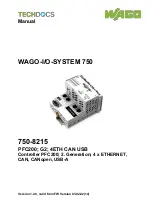 WAGO 750-8215 Manual предпросмотр