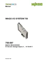 Preview for 1 page of WAGO I/O-SYSTEM 750-597 Manual