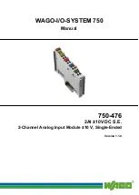 WAGO WAGO-I/O-SYSTEM 750-476 Manual preview