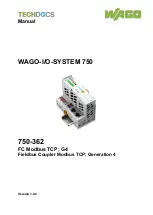 WAGO WAGO-I/O-SYSTEM 750 750-362 Manual preview