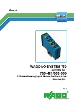 WAGO WAGO-I/O-SYSTEM 750 750-481/003-000 Manual preview