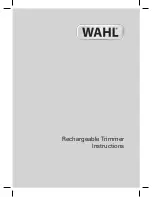 Preview for 1 page of Wahl 9818 Instructions For Use Manual