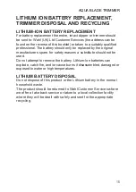 Preview for 15 page of Wahl Aqua Blade Instructions Manual