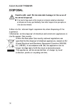 Preview for 16 page of Wahl Aqua Blade Instructions Manual