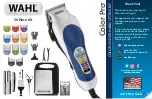 Preview for 2 page of Wahl COLOR PRO 79300-1001 Quick Start Manual