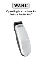 Wahl Deluxe Pocket Pro User Manual preview