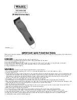 Wahl KM CORDLESS Operation Manual preview
