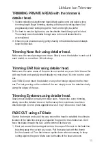 Preview for 11 page of Wahl Lithium Ion User Manual