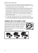 Preview for 12 page of Wahl Lithium Ion User Manual