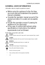 Preview for 3 page of Wahl ULTIMA PLUS Instructions Manual