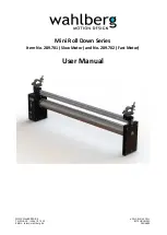 Wahlberg Mini Roll Down Series User Manual preview