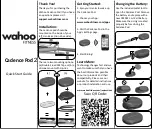 Preview for 1 page of Wahoo Fitness Cadence Pod 2 Quick Start Manual