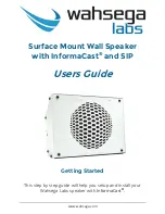 Wahsega Labs WL-SPKR-SMT-INF User Manual preview