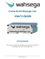 Wahsega Carina Event Manager Lite User Manual preview