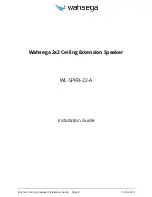 Предварительный просмотр 8 страницы Wahsega WL-SPKR-22-A Installer'S Manual