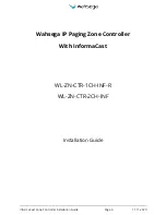 Предварительный просмотр 9 страницы Wahsega WL-ZN-CTR-1CH-INF-R Installer'S Manual