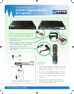 Preview for 1 page of Waitsfield Cable DCX700 Quick Start Manual