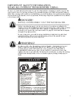 Предварительный просмотр 3 страницы Waiwela PH2-20R OFN (Natural Gas) Use & Care Manual