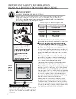 Предварительный просмотр 4 страницы Waiwela PH2-20R OFN (Natural Gas) Use & Care Manual