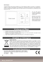 Preview for 4 page of Waldbeck 10031454 Manual