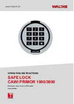 WALDIS CAWI PRIMOR 1000 Operating Instructions Manual preview