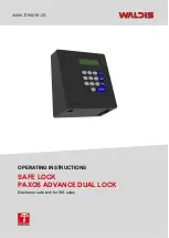 Preview for 1 page of WALDIS PAXOS ADVANCE DUAL LOCK Operating Instructions Manual