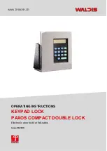 WALDIS PAXOS COMPACT DOUBLE LOCK Operating Instructions Manual preview