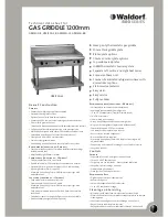 Предварительный просмотр 1 страницы Waldorf GP8120G-CB Technical Data Sheet