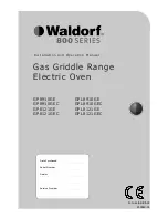 Waldorf GP8910GE Installation And Operation Manual preview