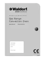 Предварительный просмотр 1 страницы Waldorf RN8910GC Installation And Operation Manual