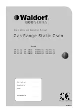 Preview for 1 page of Waldorf RNL8510G Installation And Operation Manual