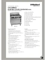 Waldorf Waldorf RN8610GE Technical Data Sheet preview